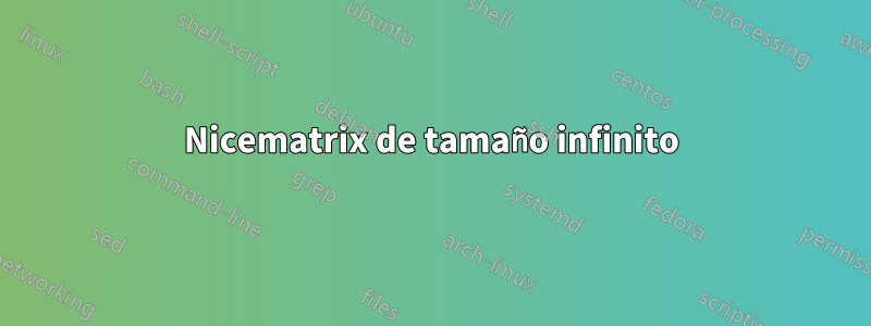 Nicematrix de tamaño infinito