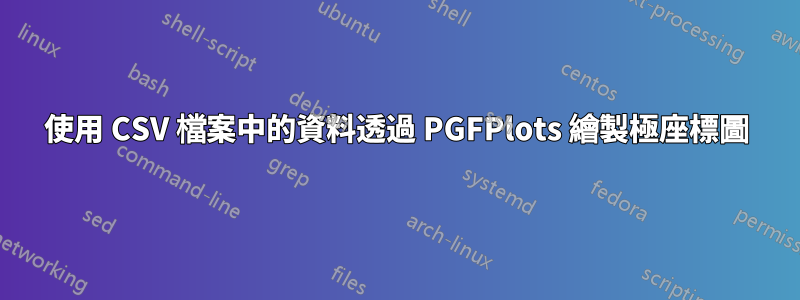 使用 CSV 檔案中的資料透過 PGFPlots 繪製極座標圖