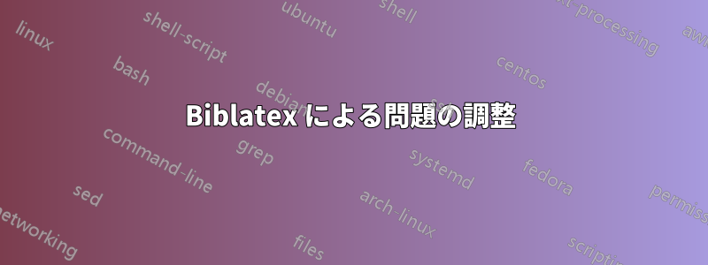 Biblatex による問題の調整