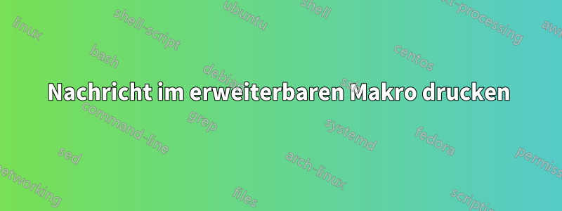 Nachricht im erweiterbaren Makro drucken