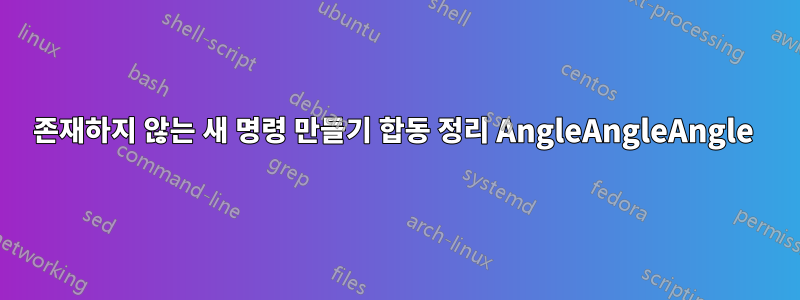 존재하지 않는 새 명령 만들기 합동 정리 AngleAngleAngle 