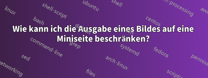 Wie kann ich die Ausgabe eines Bildes auf eine Miniseite beschränken?