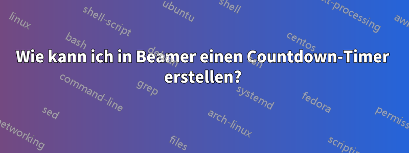 Wie kann ich in Beamer einen Countdown-Timer erstellen?