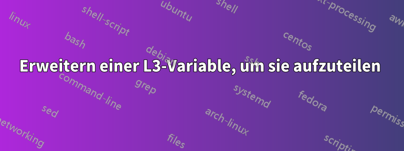 Erweitern einer L3-Variable, um sie aufzuteilen