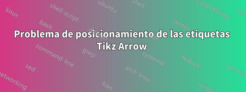 Problema de posicionamiento de las etiquetas Tikz Arrow