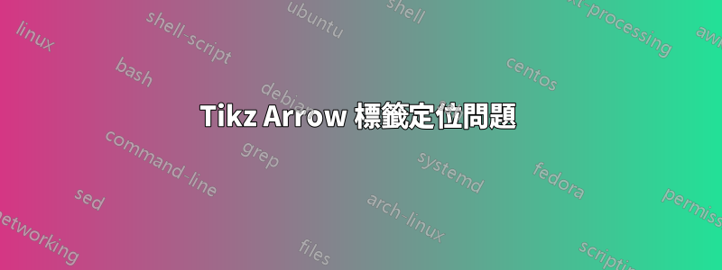 Tikz Arrow 標籤定位問題