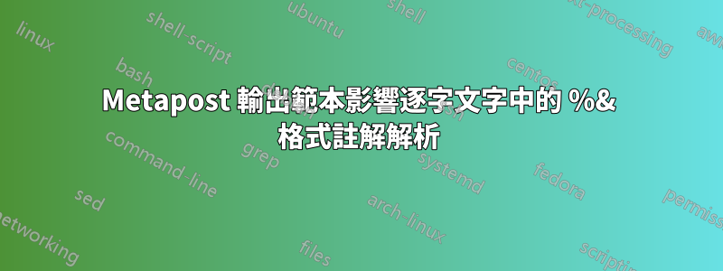 Metapost 輸出範本影響逐字文字中的 %& 格式註解解析