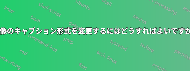 画像のキャプション形式を変更するにはどうすればよいですか?