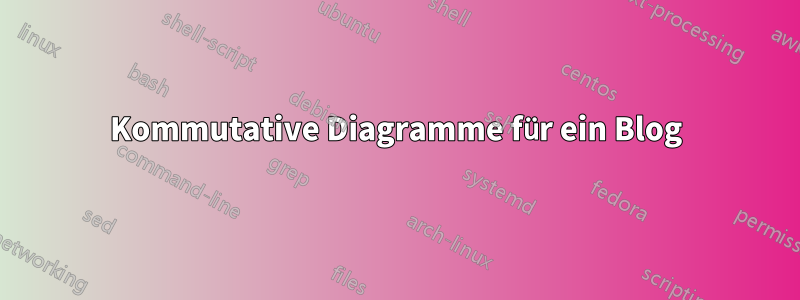 Kommutative Diagramme für ein Blog