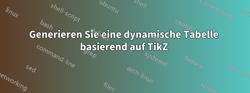 Generieren Sie eine dynamische Tabelle basierend auf TikZ