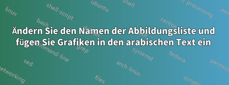 Ändern Sie den Namen der Abbildungsliste und fügen Sie Grafiken in den arabischen Text ein