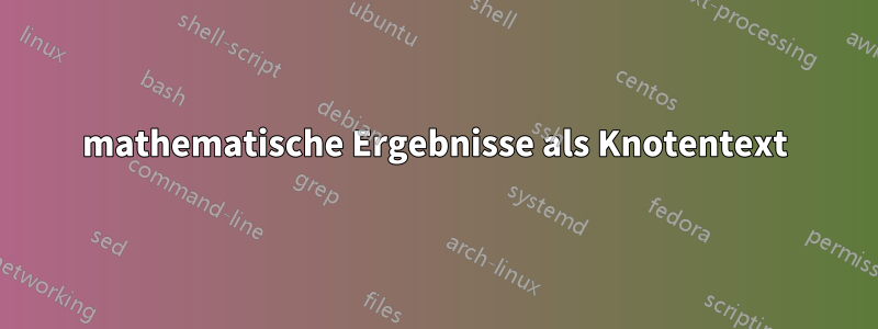 mathematische Ergebnisse als Knotentext