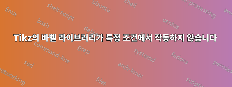 Tikz의 바벨 라이브러리가 특정 조건에서 작동하지 않습니다