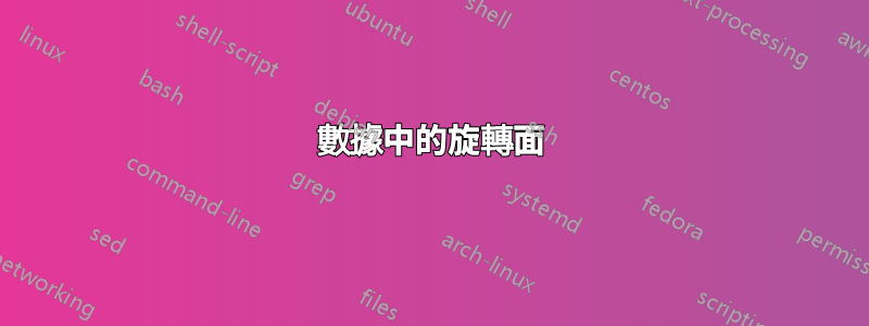 數據中的旋轉面