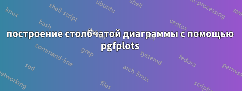 построение столбчатой ​​диаграммы с помощью pgfplots