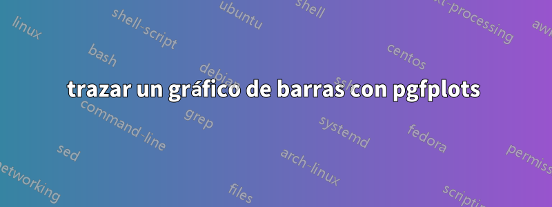 trazar un gráfico de barras con pgfplots