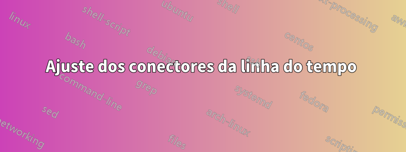 Ajuste dos conectores da linha do tempo