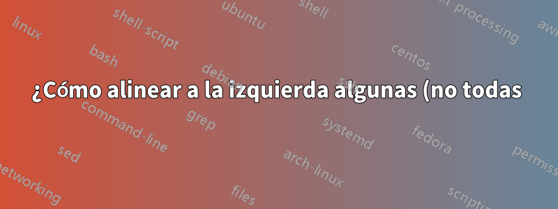 ¿Cómo alinear a la izquierda algunas (no todas) ecuaciones etiquetadas de una sola línea en Beamer? Probé ```fleqn``` pero da problemas