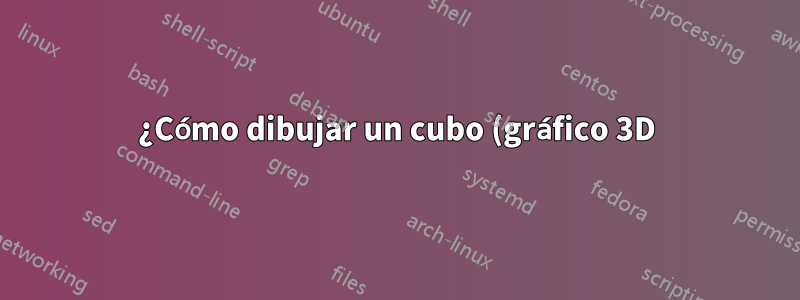 ¿Cómo dibujar un cubo (gráfico 3D) con líneas discontinuas en lugar de líneas sólidas en TikZ?