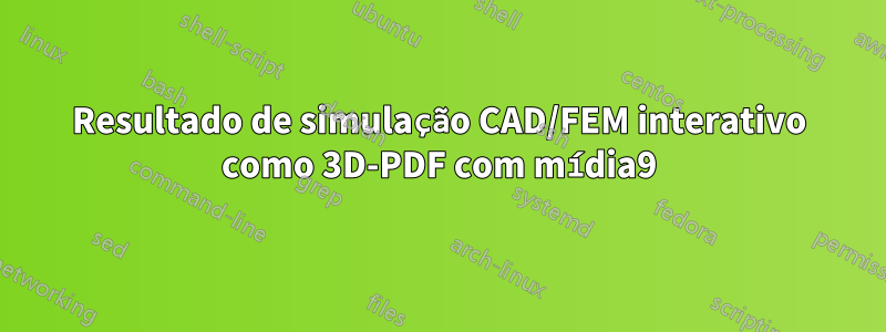 Resultado de simulação CAD/FEM interativo como 3D-PDF com mídia9