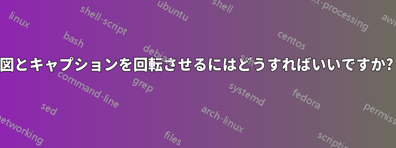 図とキャプションを回転させるにはどうすればいいですか?