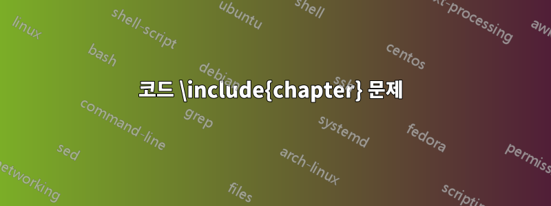 코드 \include{chapter} 문제 