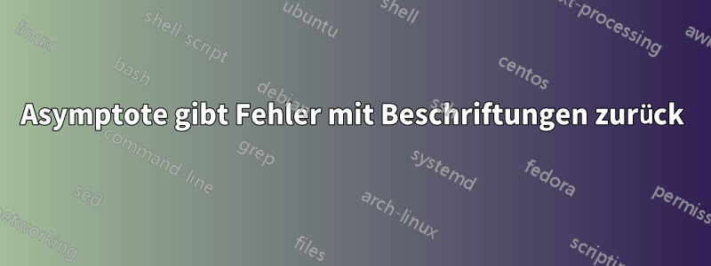 Asymptote gibt Fehler mit Beschriftungen zurück