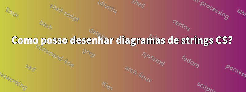 Como posso desenhar diagramas de strings CS?