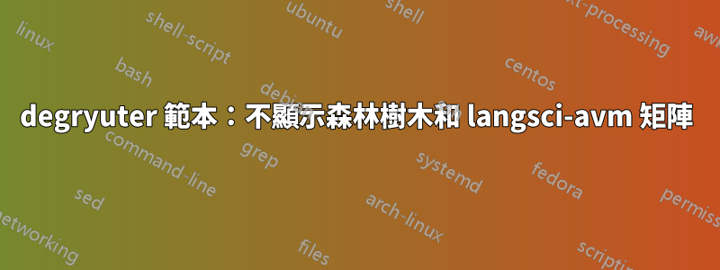 degryuter 範本：不顯示森林樹木和 langsci-avm 矩陣
