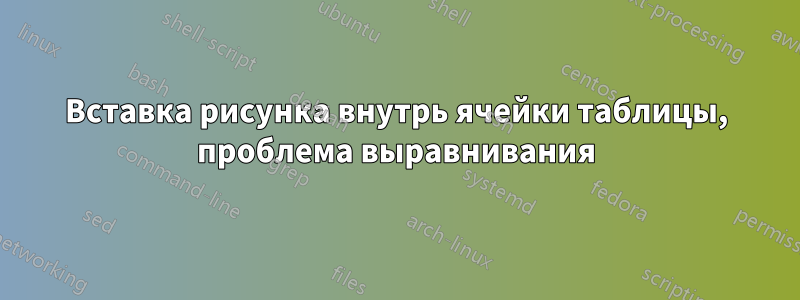 Вставка рисунка внутрь ячейки таблицы, проблема выравнивания