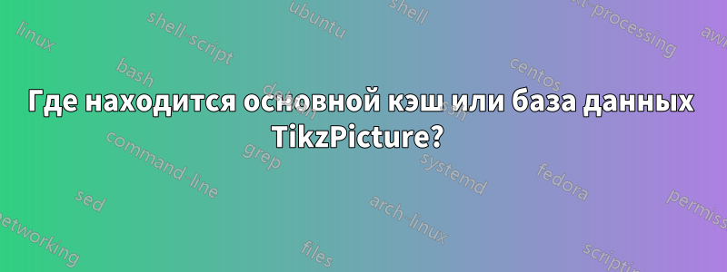 Где находится основной кэш или база данных TikzPicture? 