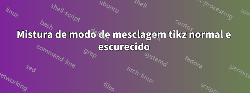 Mistura de modo de mesclagem tikz normal e escurecido