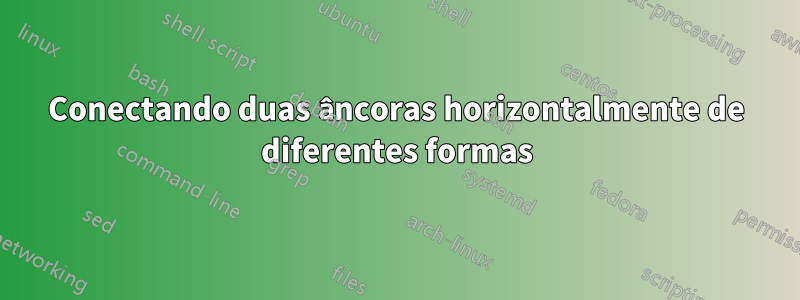 Conectando duas âncoras horizontalmente de diferentes formas