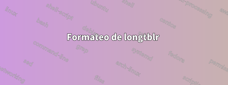 Formateo de longtblr