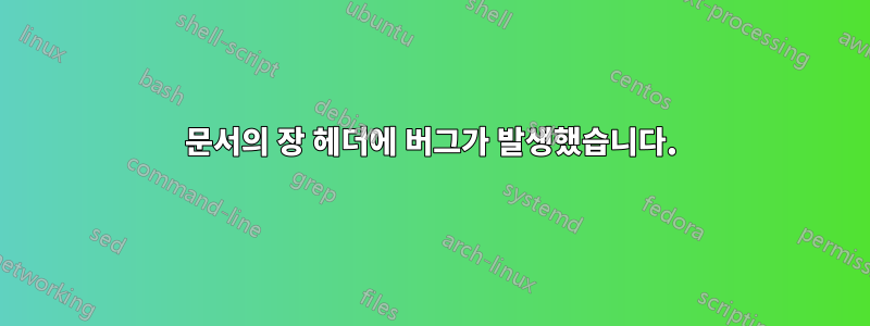 문서의 장 헤더에 버그가 발생했습니다.