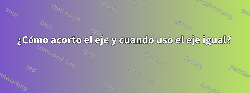 ¿Cómo acorto el eje y cuando uso el eje igual?