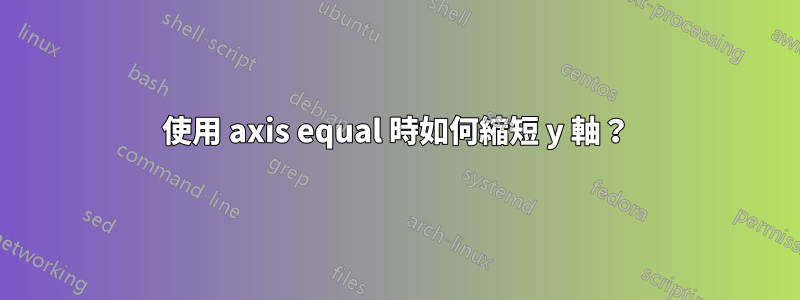 使用 axis equal 時如何縮短 y 軸？