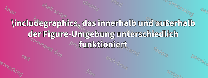 \includegraphics, das innerhalb und außerhalb der Figure-Umgebung unterschiedlich funktioniert