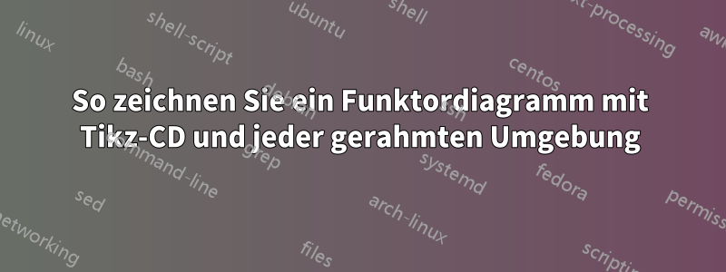 So zeichnen Sie ein Funktordiagramm mit Tikz-CD und jeder gerahmten Umgebung