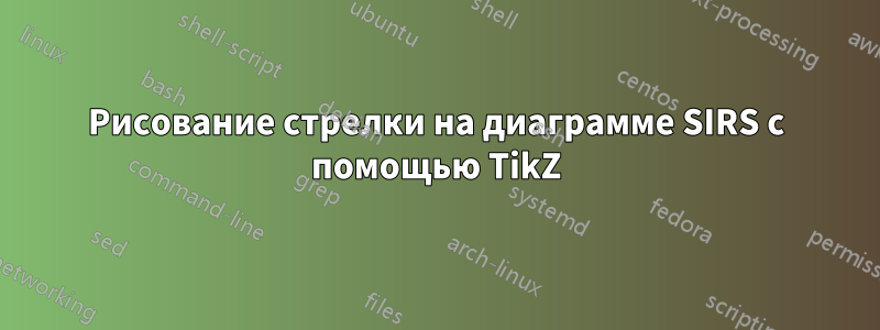 Рисование стрелки на диаграмме SIRS с помощью TikZ