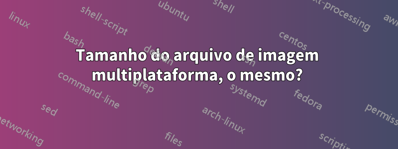 Tamanho do arquivo de imagem multiplataforma, o mesmo?