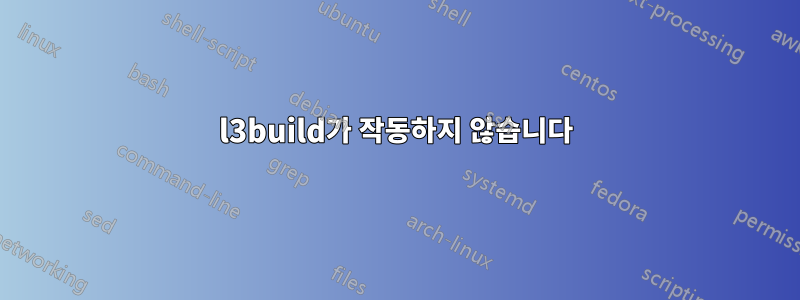 l3build가 작동하지 않습니다