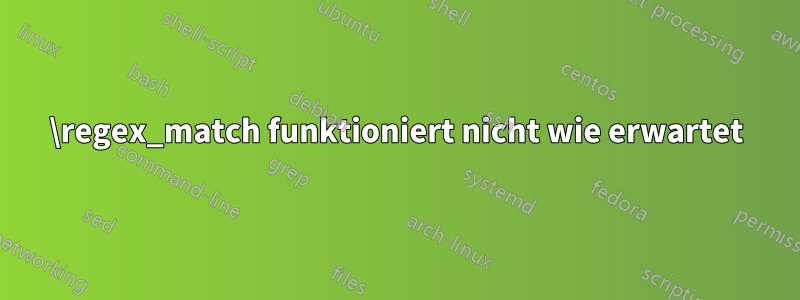 \regex_match funktioniert nicht wie erwartet