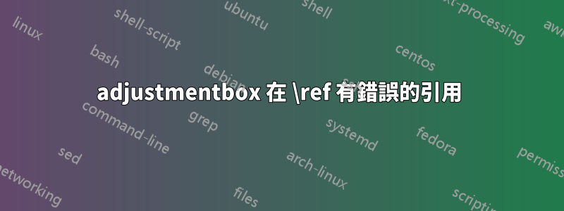 adjustmentbox 在 \ref 有錯誤的引用