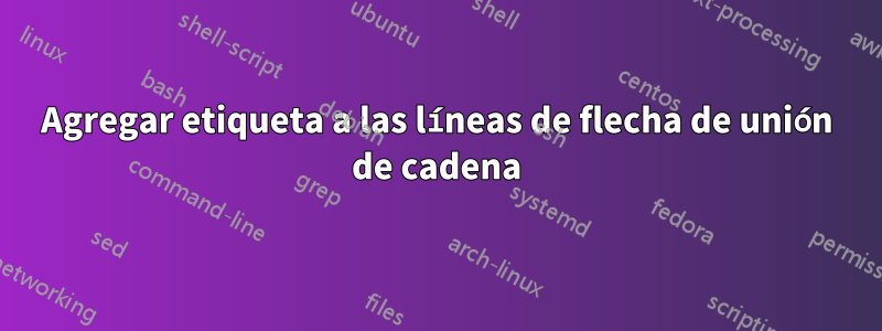 Agregar etiqueta a las líneas de flecha de unión de cadena