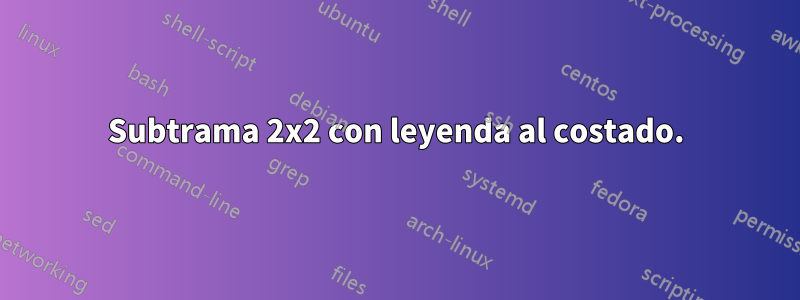 Subtrama 2x2 con leyenda al costado.