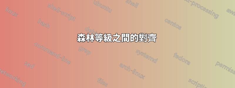 森林等級之間的對齊