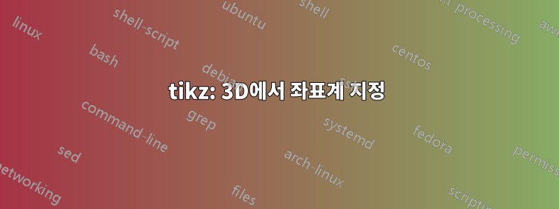 tikz: 3D에서 좌표계 지정