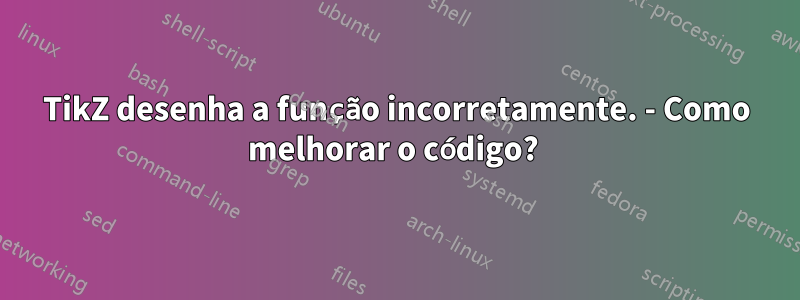 TikZ desenha a função incorretamente. - Como melhorar o código? 