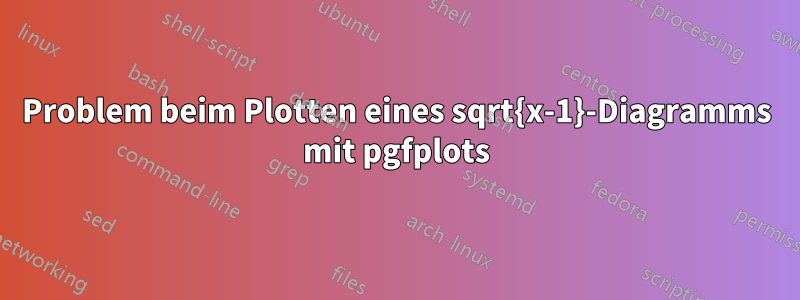 Problem beim Plotten eines sqrt{x-1}-Diagramms mit pgfplots